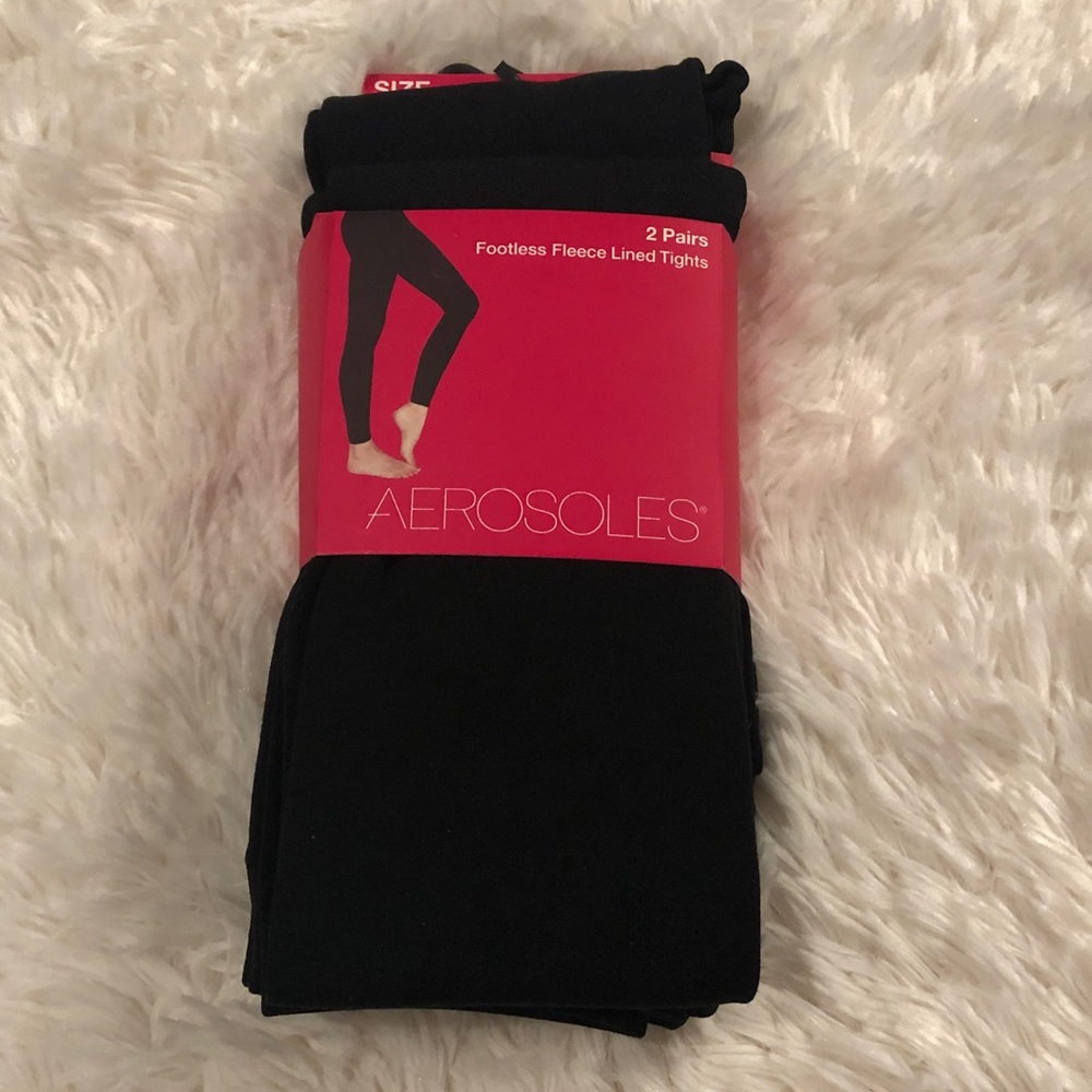 Aerosoles Women's Fleece-Lined Footless Tights